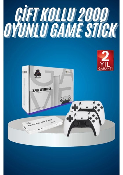 2.4 Ghz Oyun Konsolu Çift Konsol 4K Ultra Hd Game Stick
