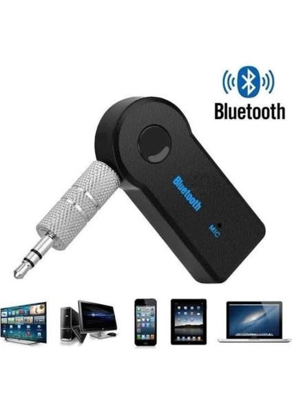 Yeni Nesil Bluetooth Aux Araç Kiti Siyah Tv Tablet Telefon Araç Araba