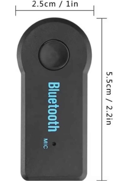 Yeni Nesil Bluetooth Aux Araç Kiti Siyah Tv Tablet Telefon Araç Araba