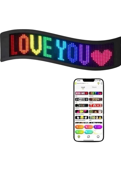 Kumandalı App Kontrollü LED Ekran 16X192 LED Matrix Araç Camı Yazısı