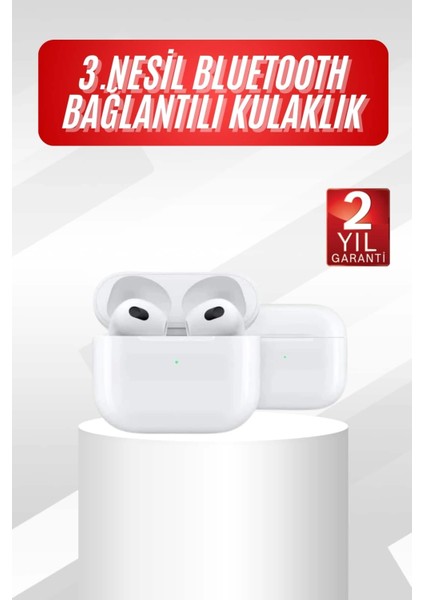 3.nesil Ios Android Uyumlu Bluetooth 5.0 Beyaz Çağrı Cevaplama