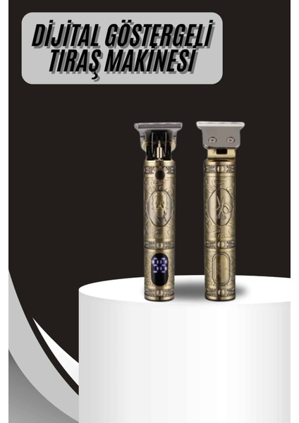 Metal Gövdeli Saç Sakal Çizim Kesme Tıraş Makinesi Kısaltma Makinesi