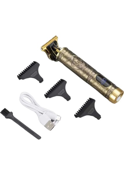 Metal Gövdeli Saç Sakal Çizim Kesme Tıraş Makinesi Kısaltma Makinesi