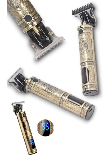 Metal Gövdeli Saç Sakal Çizim Kesme Tıraş Makinesi Kısaltma Makinesi