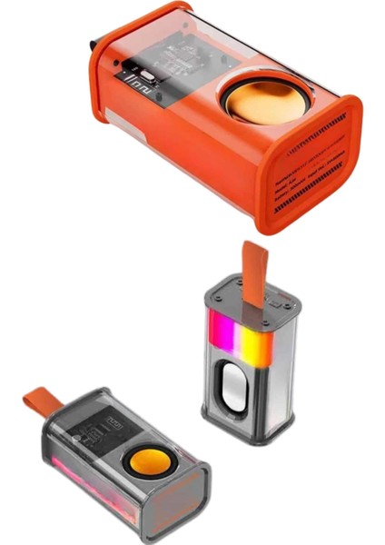 Ses Bombası Mini Işıklı Taşınabilir Bluetooth Speaker Hoparlör