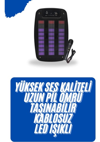 Kablosuz Hoparlör Ios ve Android Uyumlu Şarjlı Sd Kart Girişli Bluetooth Hoparlör