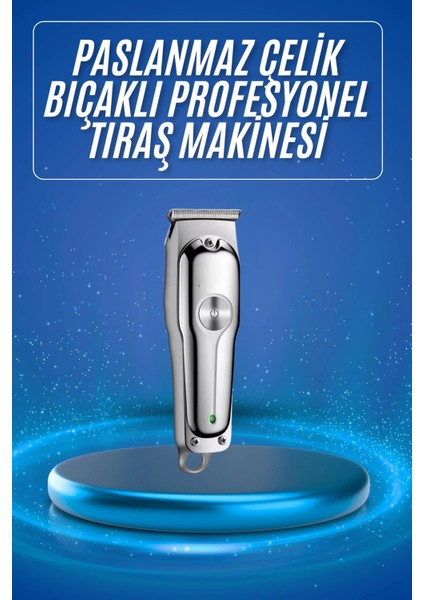 3 Taraklı Saç Sakal Düzeltici Traş Makinesi Seti Paslanmaz Çelik