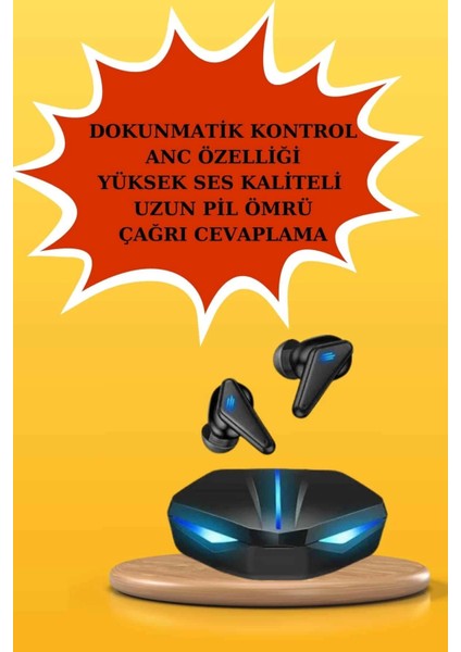 Kadınlar Için Dokunmatik Ekran Akıllı Saat ve Gamer Kablosuz Bluetooth Kulaklık Anc Özelliği