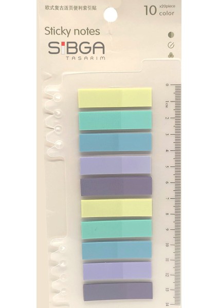 Şeffaf Renkli Postit Post-It Post It. Kitap Ayracı Ayraç Postit Sticker Not Kağıdı 200 Yaprak