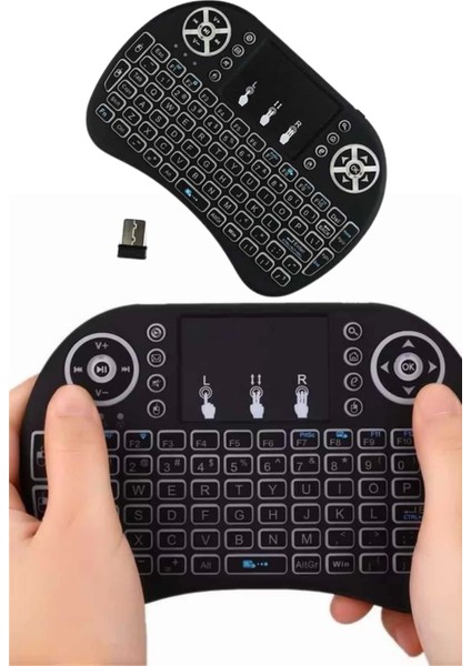 Mini Klavye Gaming Pc Playstation Ledli Mouse Rgb Mouse Bluetooth USB