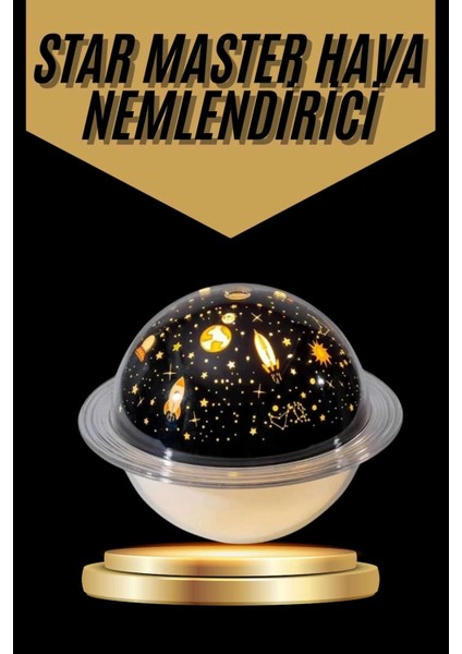 Hava Nemlendirici Renk Değiştiren Oda Kokusu Yıldızlı Projektör