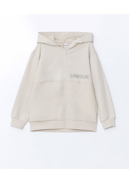 Yeni Sezon Kapusonlu Erkek Cocuk Fermuarli Sweatshirt - S52507Z4
