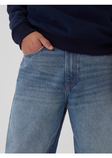 Erkek Mavi Baggy Jean Pantolon modelleri