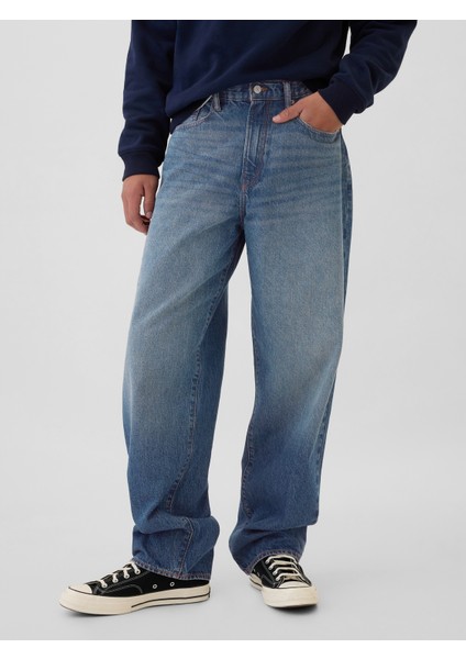 Erkek Mavi Baggy Jean Pantolon indirimleri