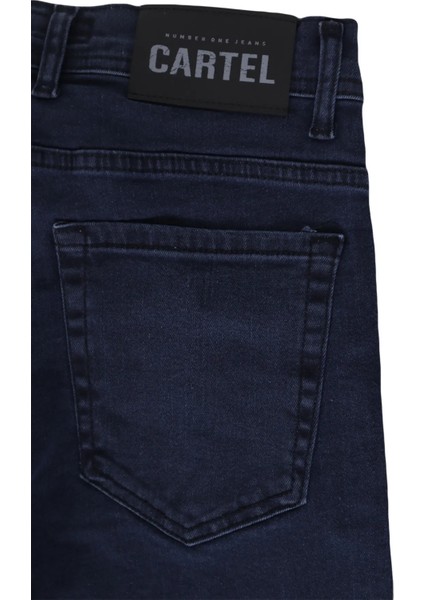 Fistan Store Erkek Koyu Mavi Normal Bel Dar Kesim Boru Paça Jean Pantolon indirimleri