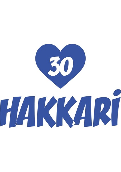Kalpli 30 Hakkari Araba Sticker 17X17 cm Mavi