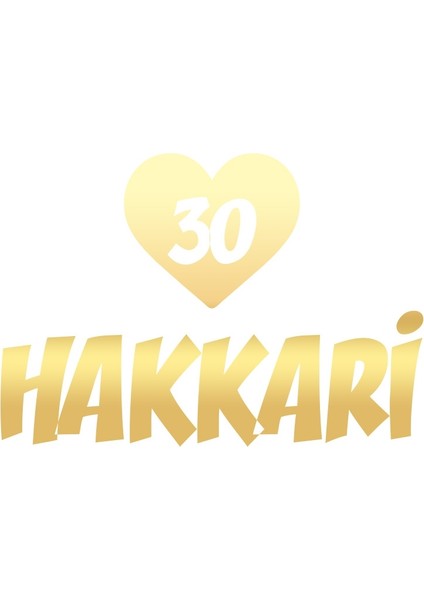 Kalpli 30 Hakkari Araba Sticker 17X17 cm Gold