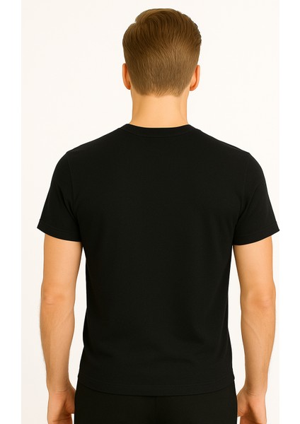 2025 Summer Erkek Premium Kısa Kol Tshirt %100 Pamuk Relax Fit Bisiklet Yaka