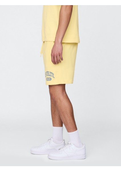 Erkek Sarı Vintagesoft Athletic Gap Logo Easy Şort