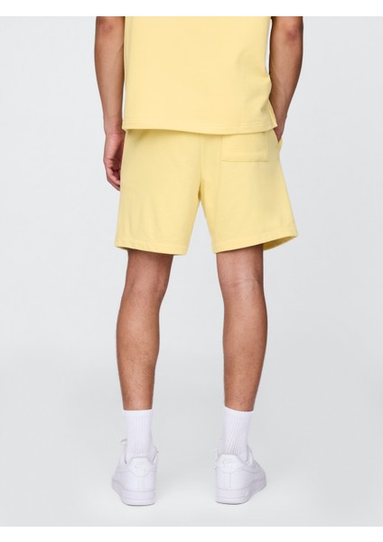 Erkek Sarı Vintagesoft Athletic Gap Logo Easy Şort