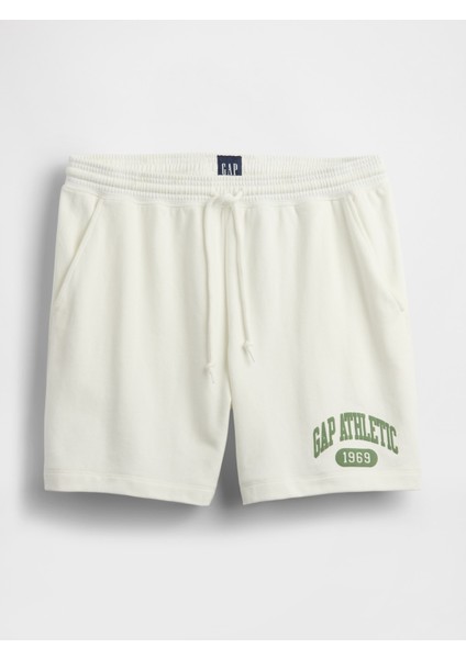 Erkek Beyaz Vintagesoft Athletic Gap Logo Easy Şort