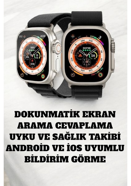 49MM Ekranlı, ve Adımsayar Özellikli Bluetooth Akıllı Saat