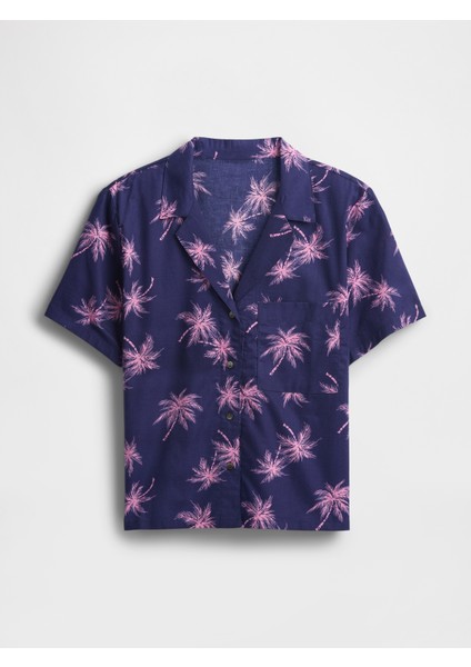 Kadın Koyu Mavi Gapbody Poplin Kısa Kollu Pijama Üstü fiyatları