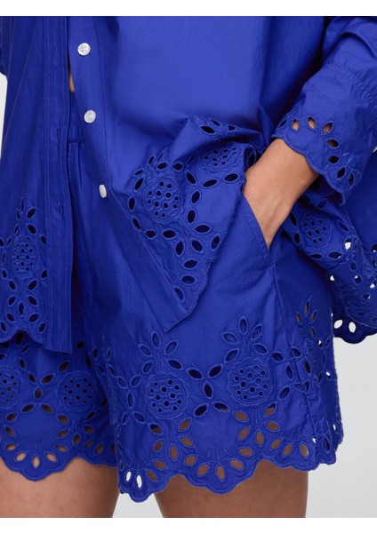 Kadın Koyu Mavi Poplin Big Gömlek modelleri