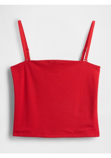 Kadın Kırmızı Closeknit Crop Üst