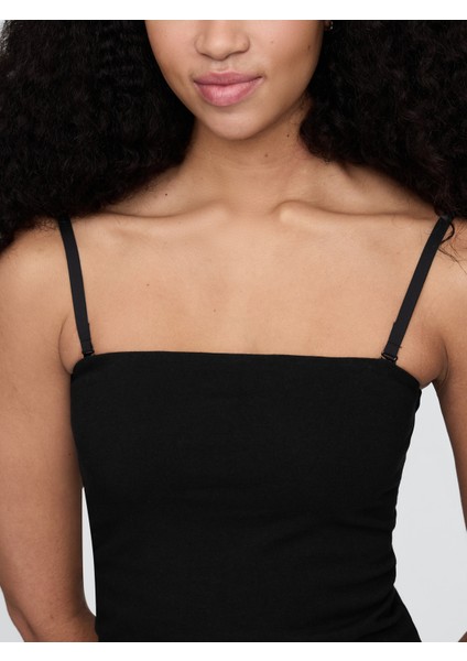 Kadın Siyah Closeknit Crop Üst modelleri