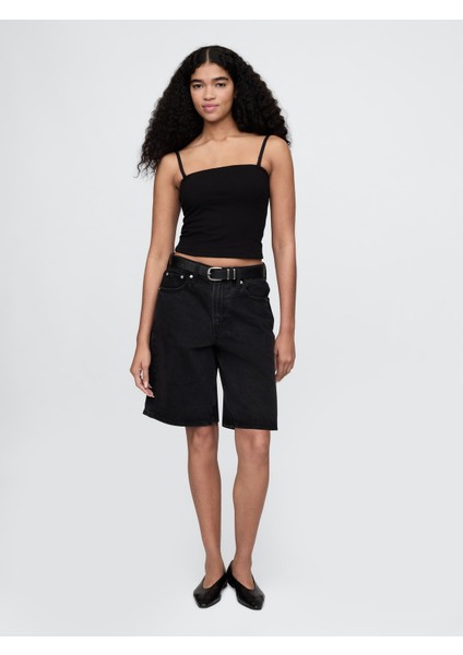 Kadın Siyah Closeknit Crop Üst fırsatları