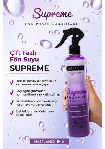 Çift Fazlı Supreme Kondisyoner Fön Suyu 400 ml fiyatları