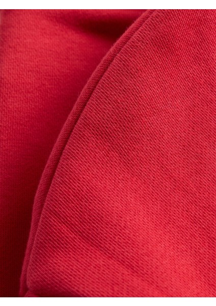 Kız Çocuk Kırmızı Vintagesoft Crop Gap Logo Fermuarlı Sweatshirt