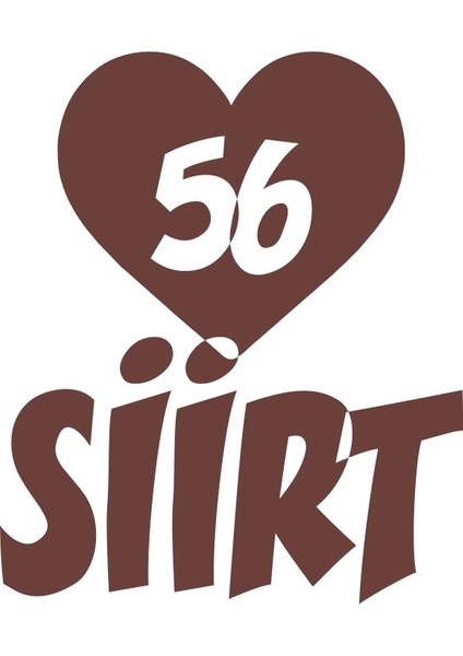 Kalpli 56 Siirt Araba Sticker 17X17 cm Kahverengi