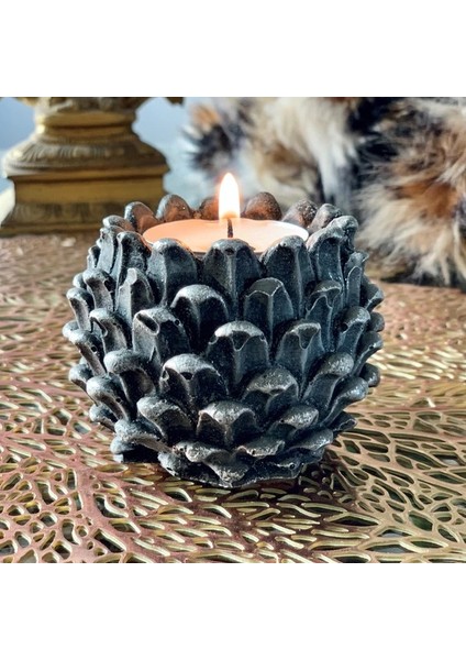 6cm Kozalak Tealight Mumluk Silikon Kalıp K-402 modelleri