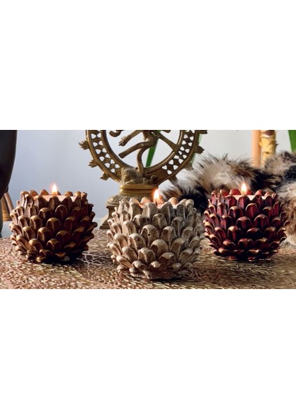 6cm Kozalak Tealight Mumluk Silikon Kalıp K-402 indirimleri