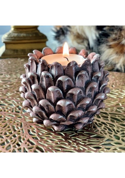 6cm Kozalak Tealight Mumluk Silikon Kalıp K-402