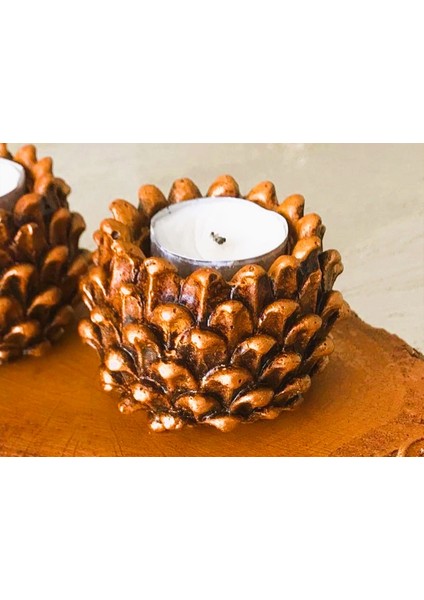 6cm Kozalak Tealight Mumluk Silikon Kalıp K-402