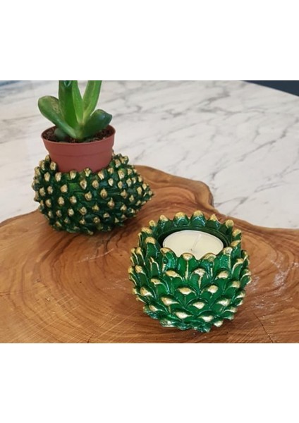 6cm Kozalak Tealight Mumluk Silikon Kalıp K-402