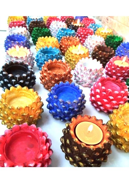 6cm Kozalak Tealight Mumluk Silikon Kalıp K-402