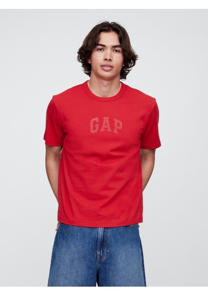 Erkek Kırmızı Gap Logo T-Shirt