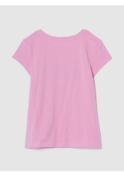 Kız Çocuk Pembe Grafik Baskılı T-Shirt fiyatları