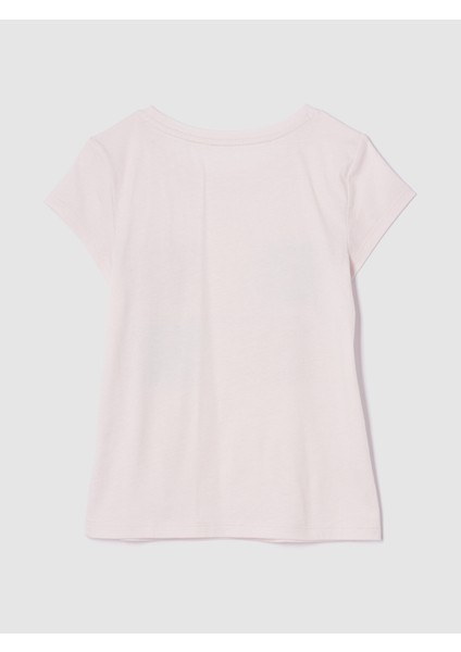 Kız Çocuk Açık Pembe Grafik Baskılı T-Shirt fiyatları