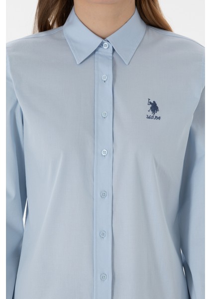 Kadın Açık Mavi Gömlek Basic 50298091-VR003