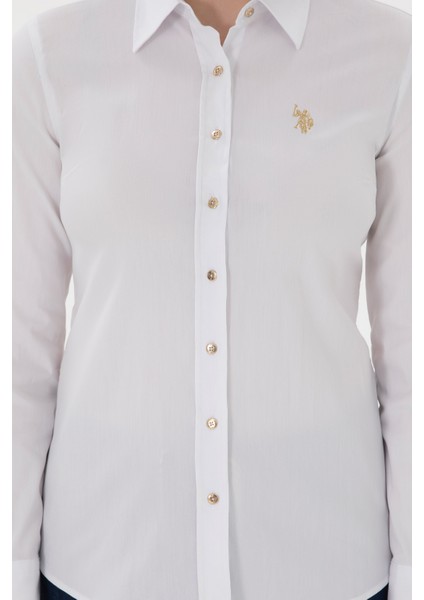 Kadın Beyaz Gömlek Basic 50298112-VR013