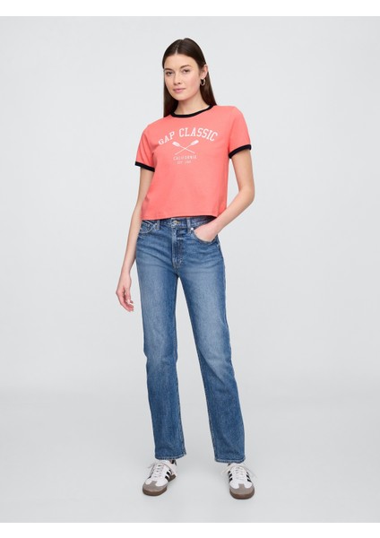 Kadın Pembe Gap Logo T-Shirt fırsatları