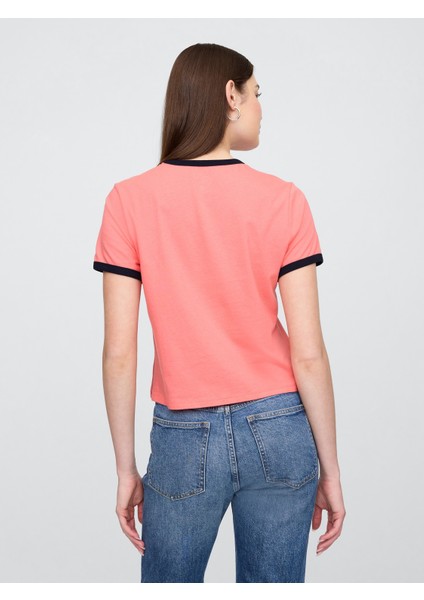 Kadın Pembe Gap Logo T-Shirt indirimleri