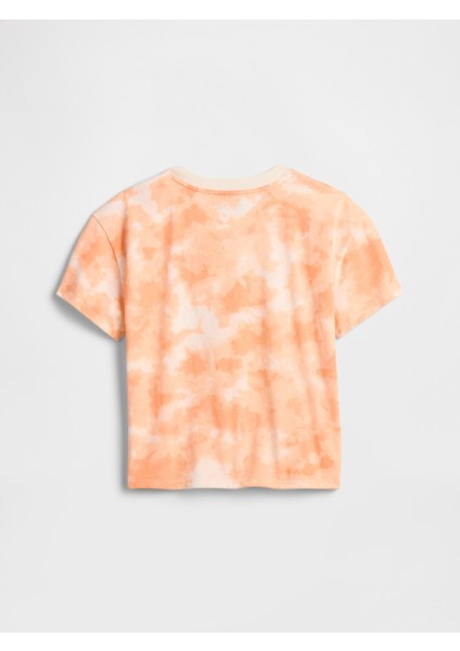 Kız Çocuk Turuncu Lilo & Stitch Baskılı T-Shirt modelleri