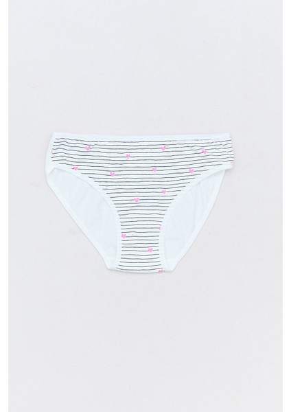 Çizgili Kalp Baskılı 3 Lü Kız Çocuk Külot fırsatları