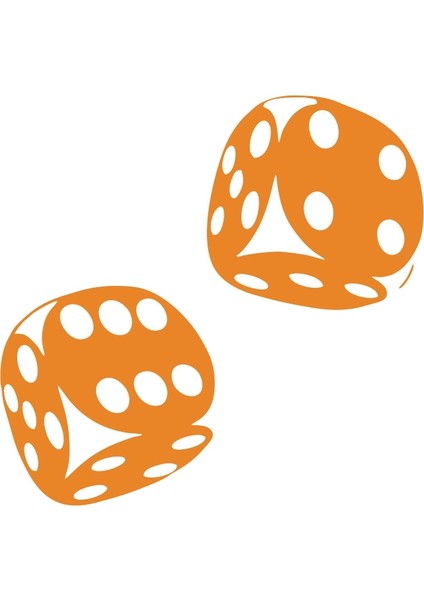 Zar Araba Sticker 17X17 cm Turuncu